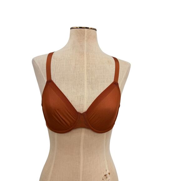 SKIMS Other - Skims No Show Molded Unlined Demi Bra Bronze Underwire NWT Size 36A